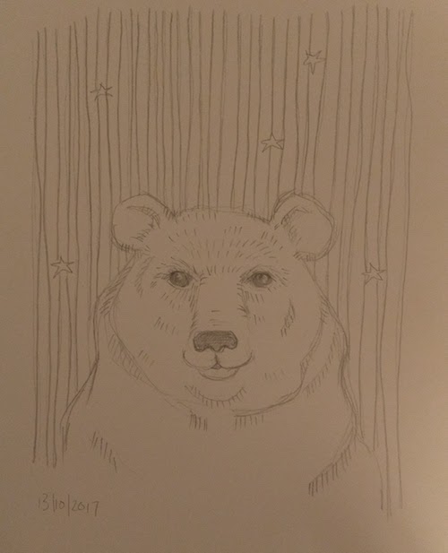 bear and stars illustration laura morgans