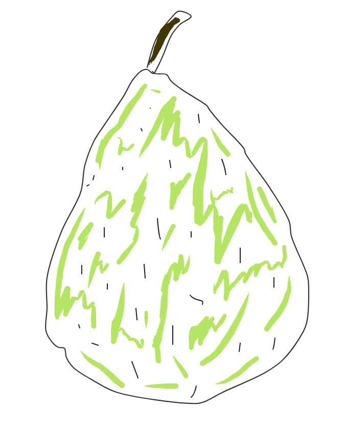 pear inktober ink illustration