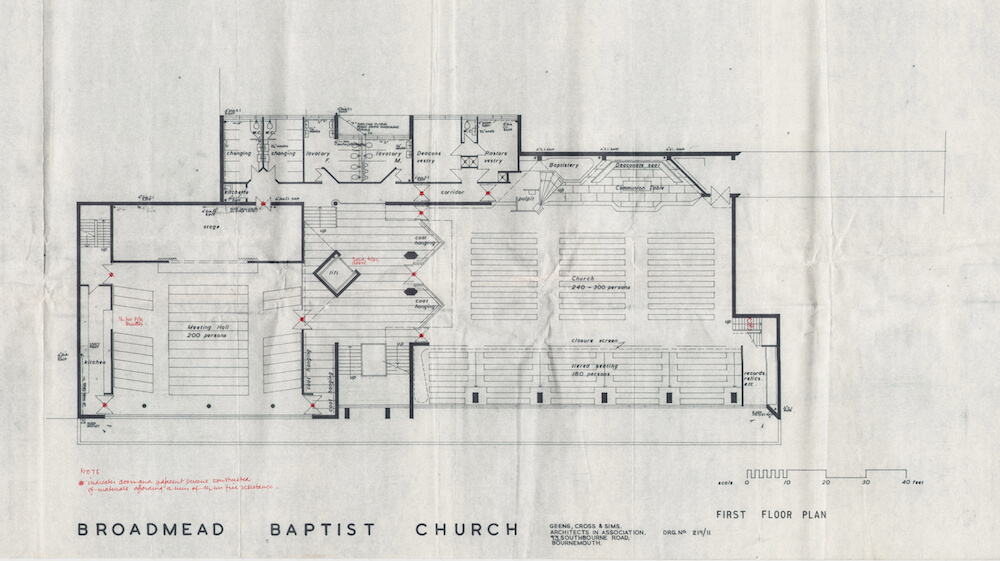 Ronald Sims broadmead baptist church architecture plans