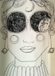 woman with space sunglasses illustration